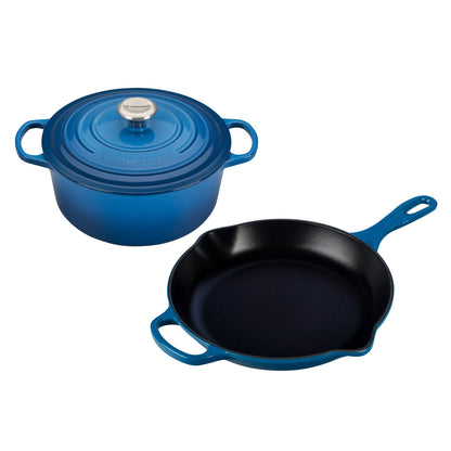 LE CREUSET 3PC CAST IRON COOKWARE